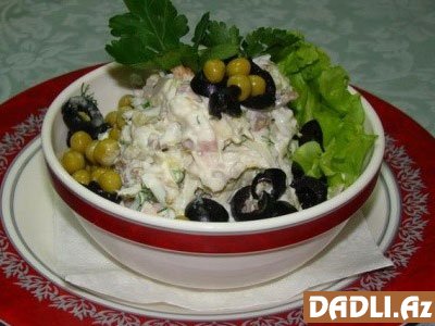 Zeytunlu ət salatı resepti