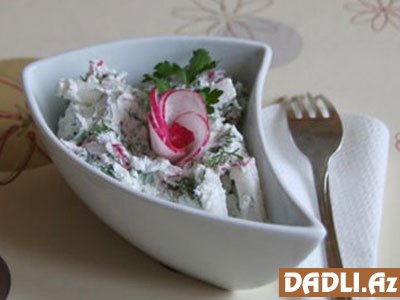 Kəsmikli salat resepti