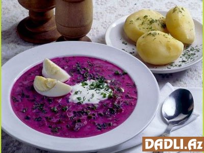 Şaltibarşay - Litva üsulu soyuq borş resepti