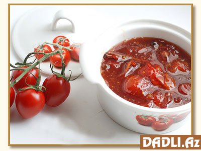 Qırmızı pomidor mürəbbəsi resepti