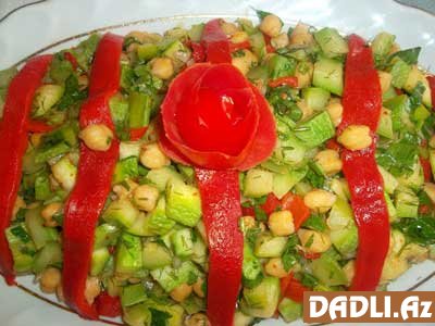Noxudlu kabak salatı resepti