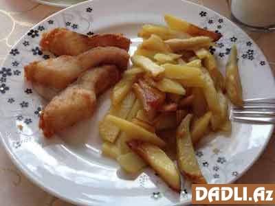 Nərə balığı və kartof qızartması resepti - FOTO RESEPT