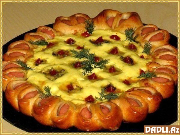Bəzəkli pizza resepti - FOTO RESEPT