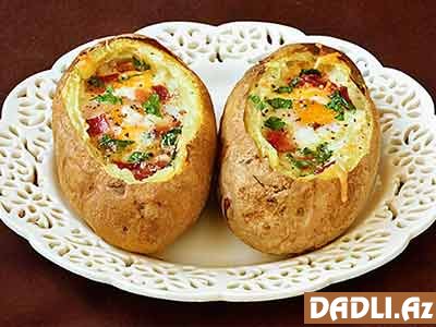 Kartof içərisində yumurta resepti - FOTO RESEPT