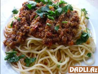 Qiyməli spagetti resepti