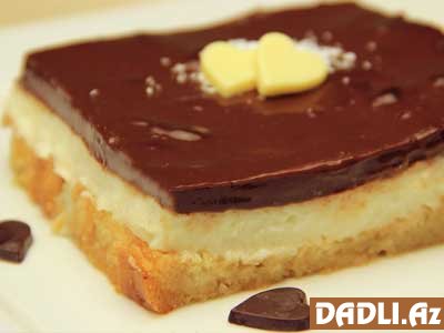 Şokoladlı pudinqli şərbətli tort resepti - Video resept