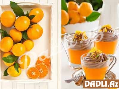Şokolad mussu ilə mandarinli jele resepti