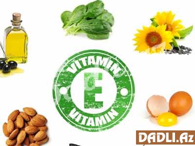 E vitamini - güclü antioksidantdır, yeni hüceyrələrin yaranmasında böyük rol oynayır