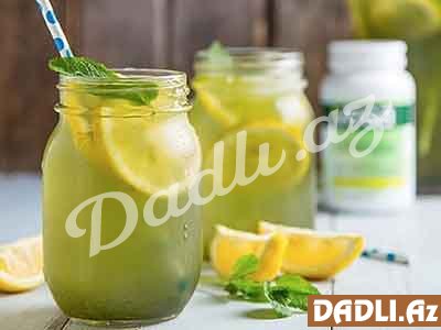 Sərinləşdirici içki - Yaşıl çaylı limonad resepti