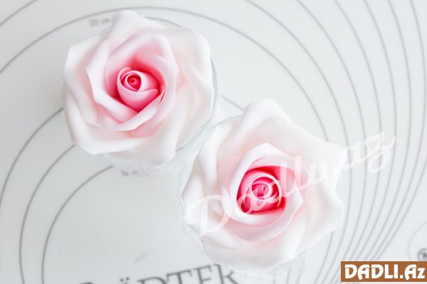 Şəkər xəmirindən roza (çiçək) hazırlama - FOTO DƏRS