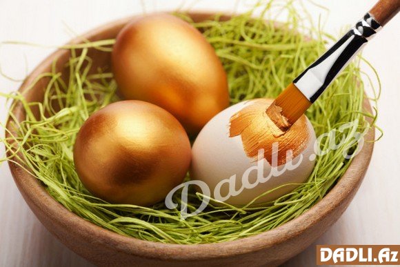 Novruz Bayramı üçün qızılı yumurtalar - Hazırlanma qaydası