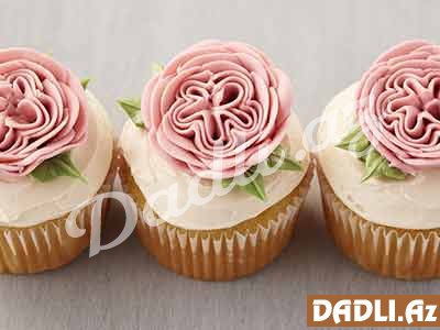 Buttercream ilə tort və cupcake üçün English Rose dizaynlı gül - FOTO İZAHL ...