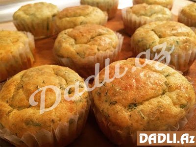 Göyərtili pendirli muffin resepti - Video resept