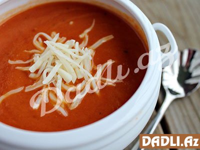 Çedar pendirli pomidor şorbası resepti