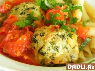 Pomidorlu ispanaqlı küftə resepti