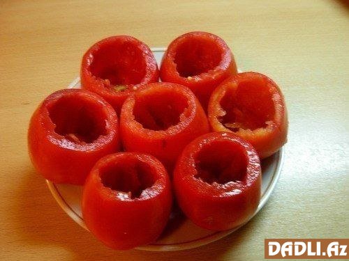 Toyuqla doldurulmuş pomidorlar resepti - FOTO RESEPT