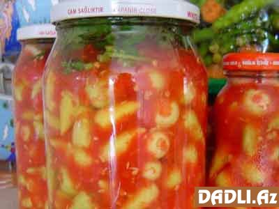 Pomidorlu acı bibər resepti