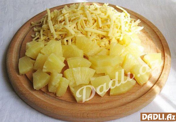 Toyuq və ananasla salat resepti - FOTO RESEPT