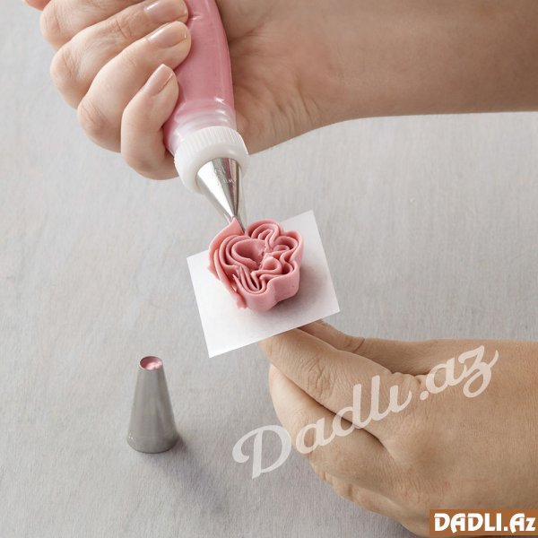 Buttercream ilə tort və cupcake üçün English Rose dizaynlı gül - FOTO İZAHLI
