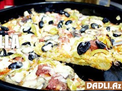 Dadlı mosarella pendirli pizza resepti - Video resept